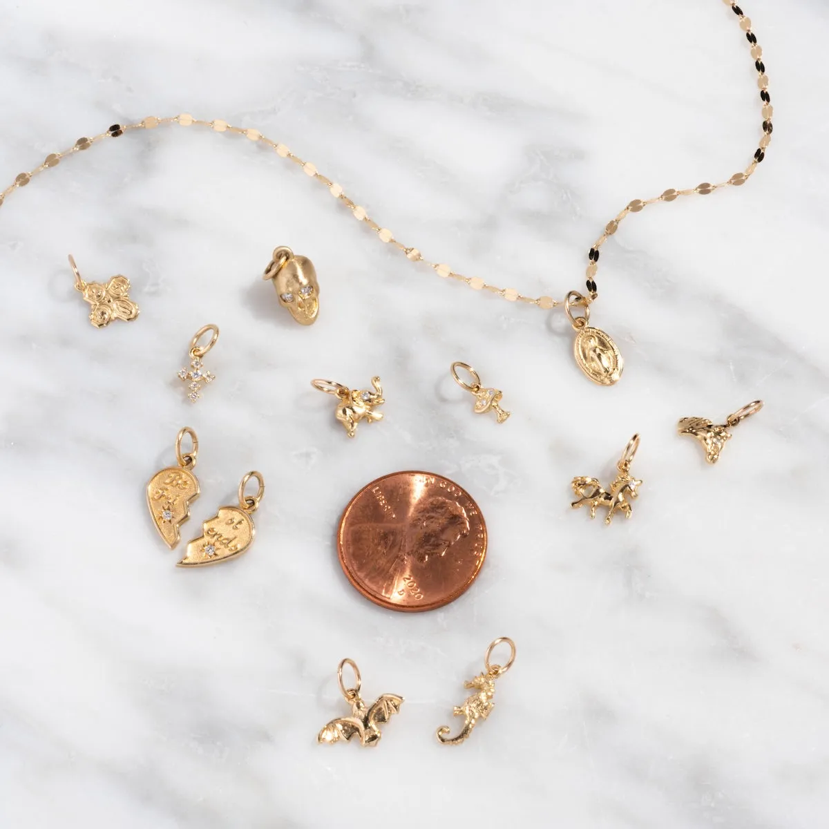 14k Best Friend Charm Set