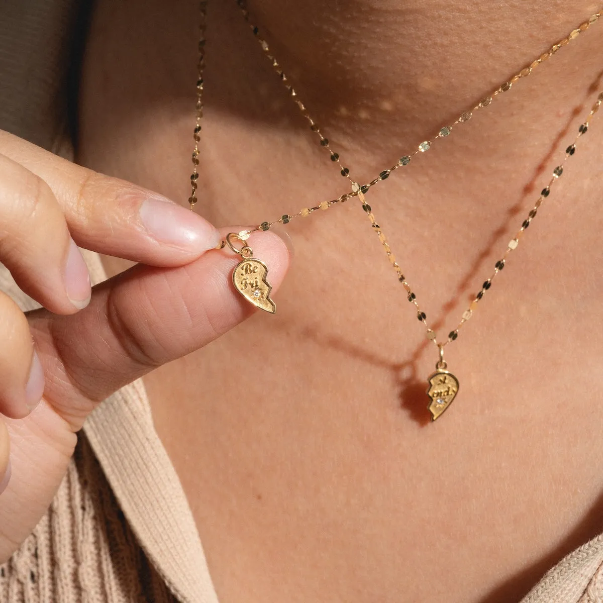 14k Best Friend Charm Set