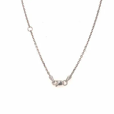 14K Diamond Flower Cluster Station Necklace White Gold