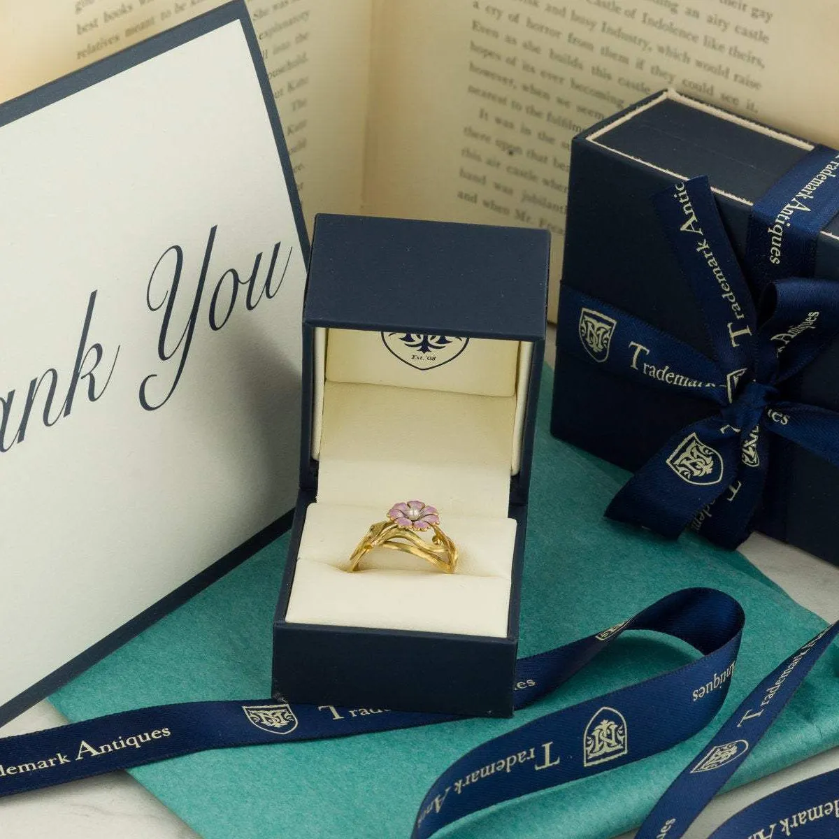 14k Gold & Enamel Orchid Charm | Orchid Flower Charm