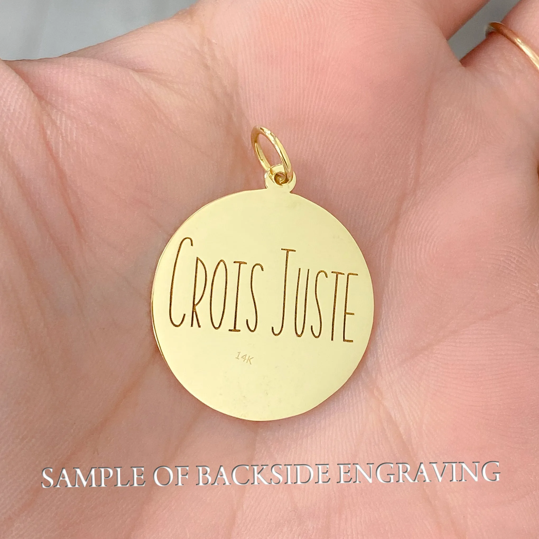 14K Gold Diamond Compass Medallion Necklace