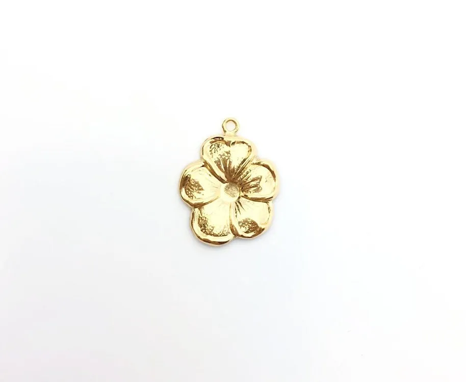 14K Gold Fill Flower Charm (400C48R)