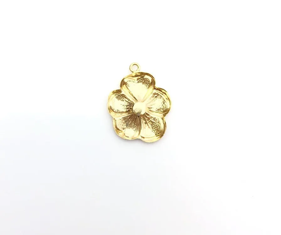 14K Gold Fill Flower Charm (400C48R)