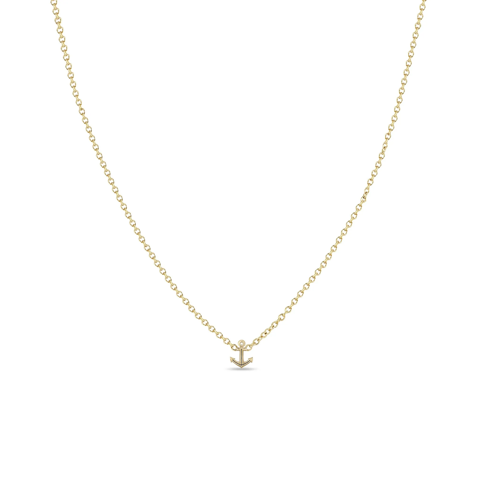 14k Itty Bitty Anchor Necklace