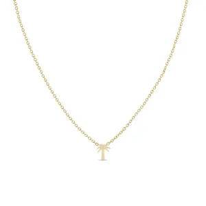 14k Itty Bitty Palm Tree Necklace