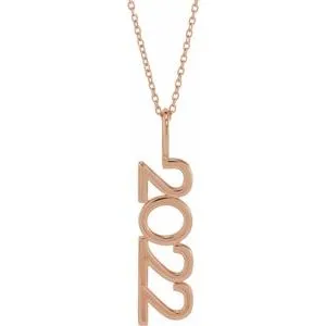 14K Rose 2022 Year 16-18" Necklace