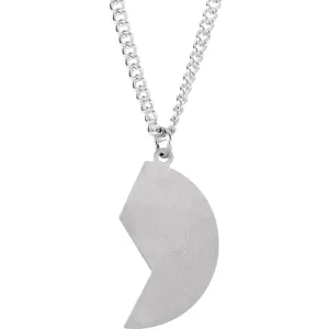 14k White Gold Miz Pah Coin Left Pendant
