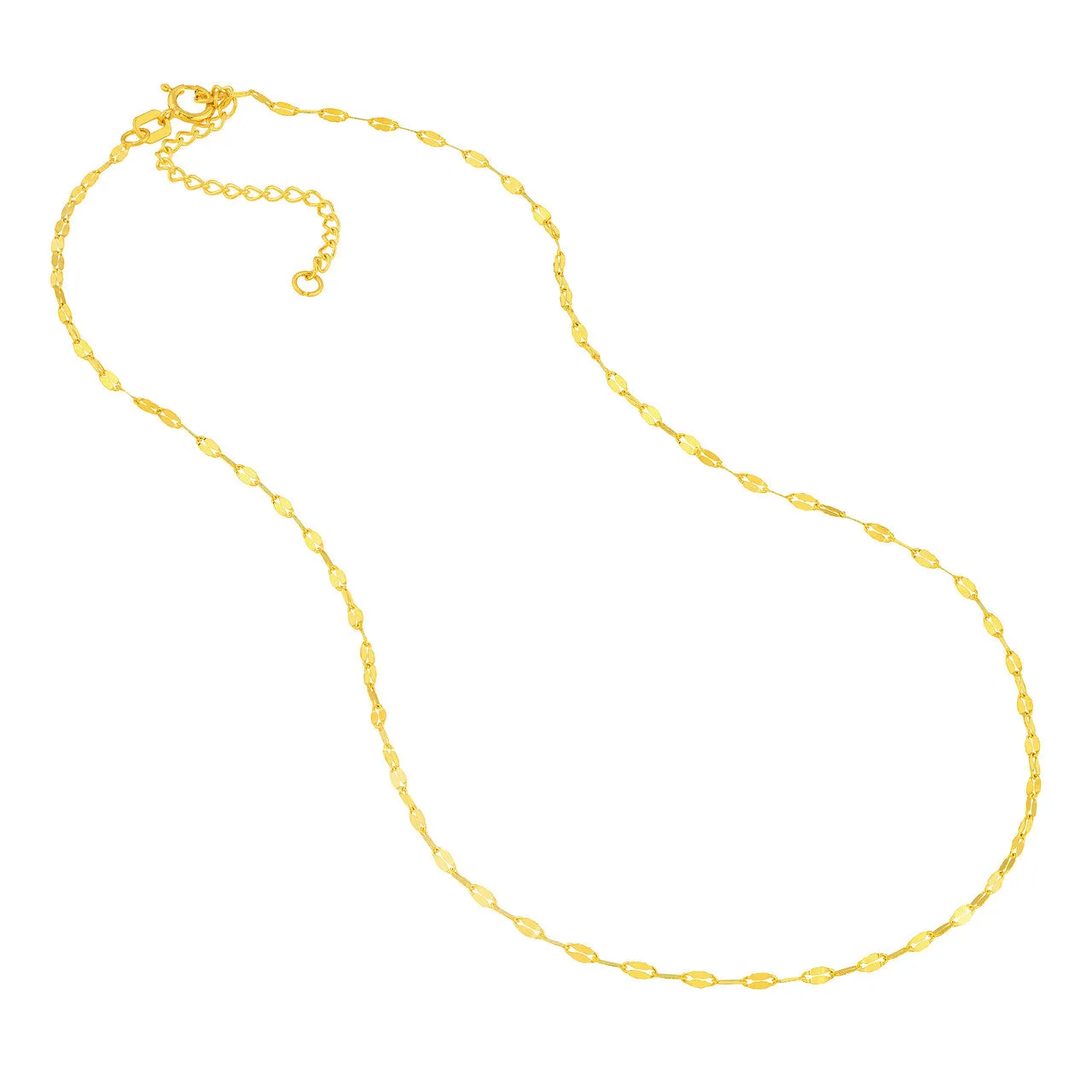 14K Yellow Gold 1.45mm Long Anchor Chain