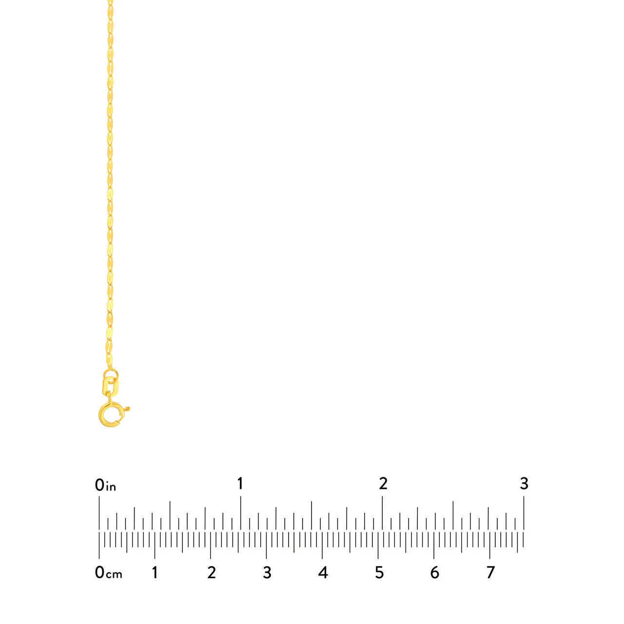 14K Yellow Gold 1.45mm Long Anchor Chain