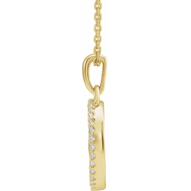 14K Yellow Gold 1/5 CTW Natural Diamond Tree of Life 16-18" Necklace