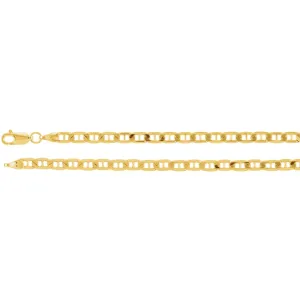 14k Yellow Gold 3.5mm Solid Anchor 20" Chain