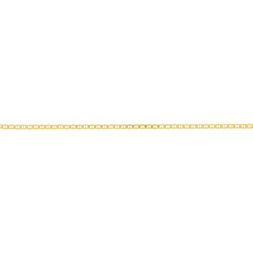 14k Yellow Gold 3.5mm Solid Anchor 20" Chain