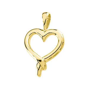 14k Yellow Gold Heart Pendant