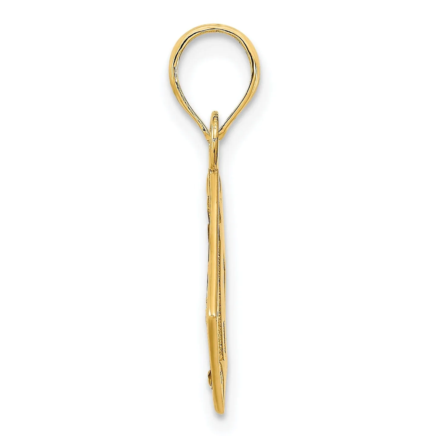 14k Yellow Gold Lighthouse with Compass Design Charm