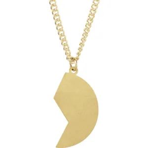 14k Yellow Gold Miz Pah Coin Left Pendant