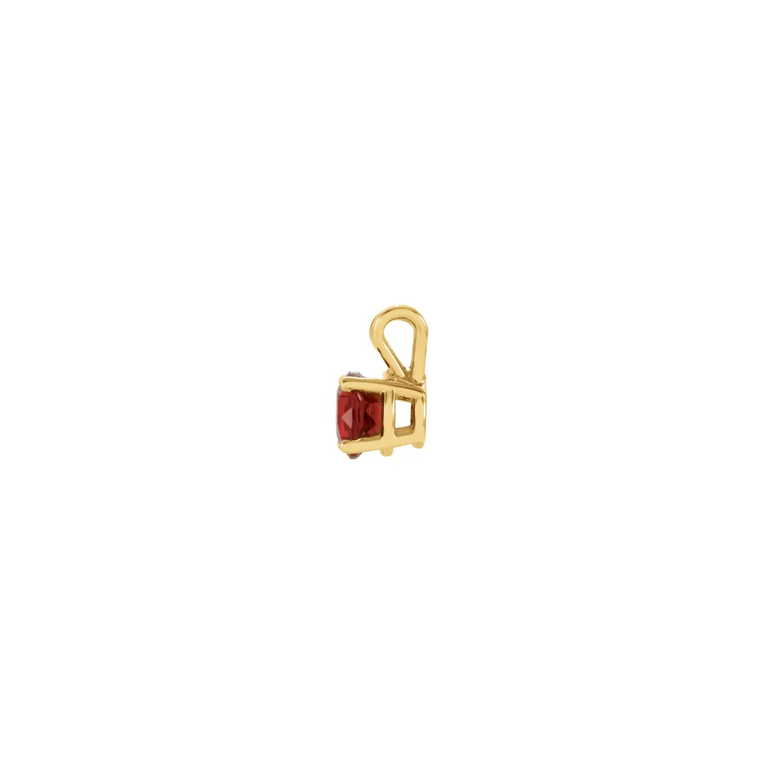 14k Yellow Gold Mozambique Garnet Pendant