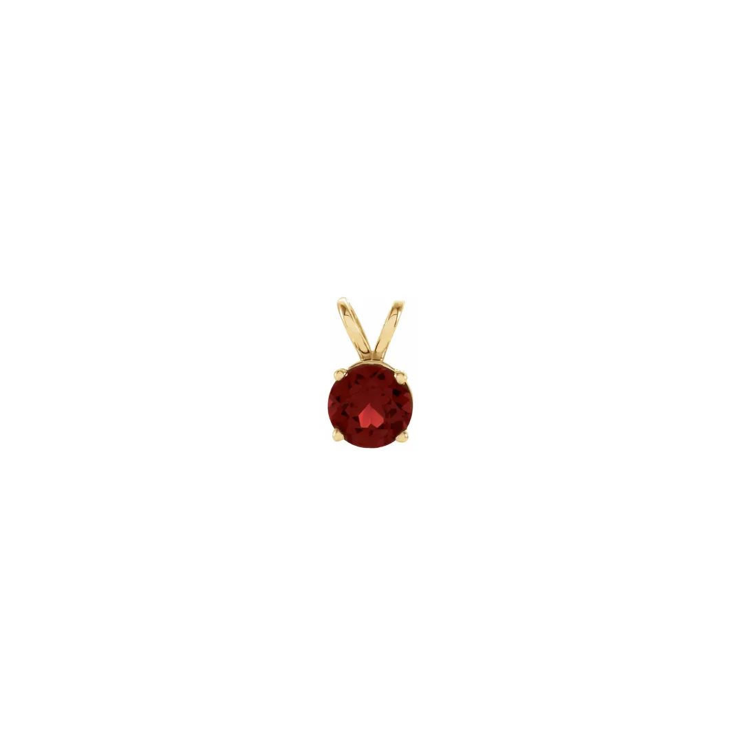 14k Yellow Gold Mozambique Garnet Pendant