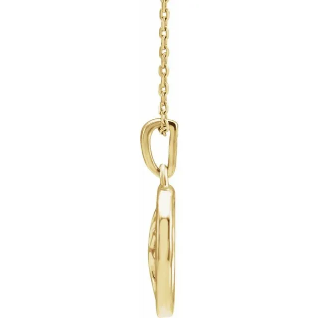 14K Yellow Gold Tree of Life 16-18" Necklace
