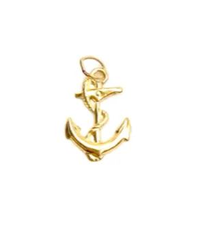 14KGF Anchor and Snake Charm 1037-C