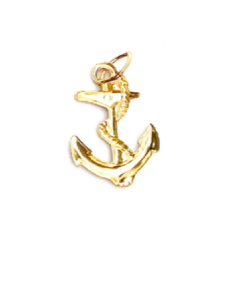 14KGF Anchor and Snake Charm 1037-C