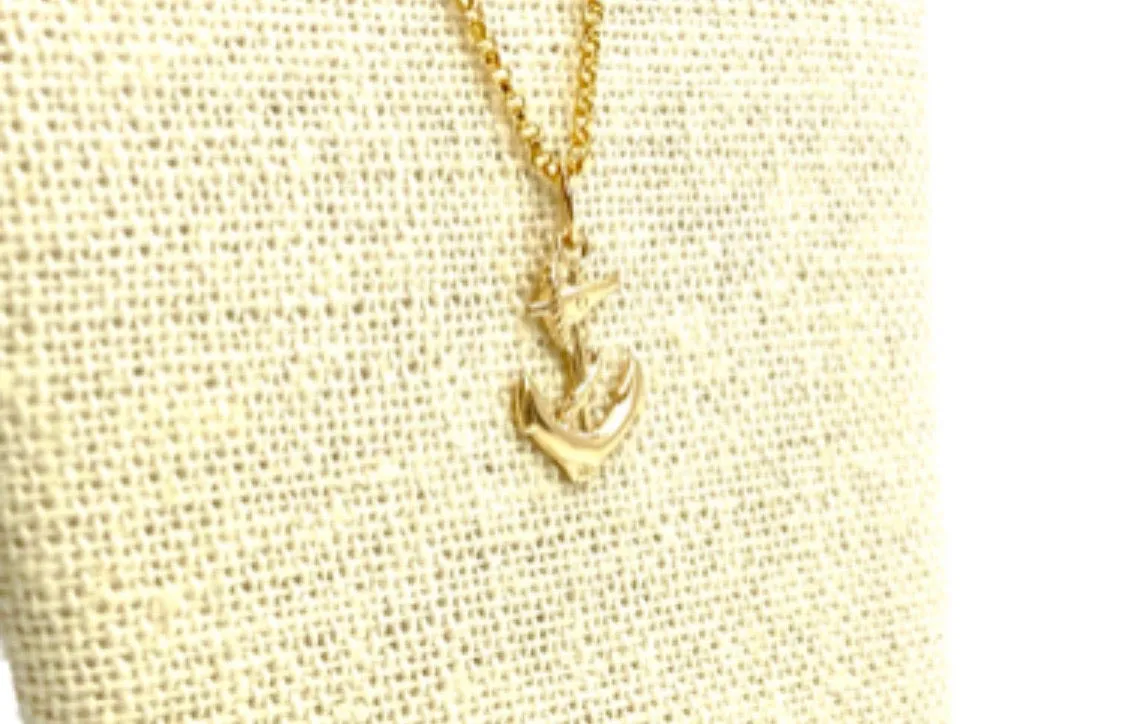 14KGF Anchor and Snake Charm 1037-C