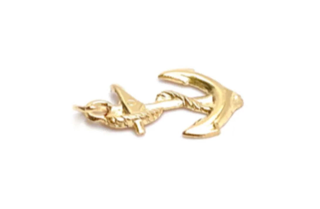 14KGF Anchor and Snake Charm 1037-C