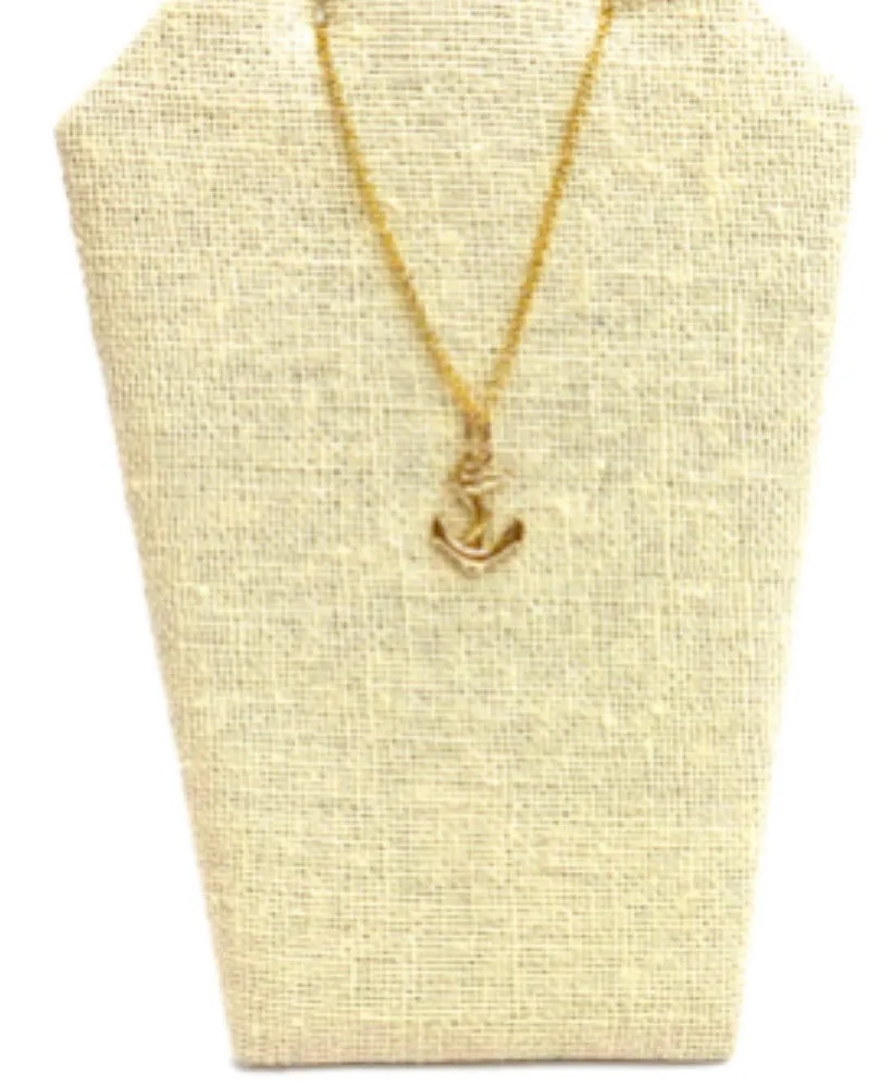 14KGF Anchor and Snake Charm 1037-C