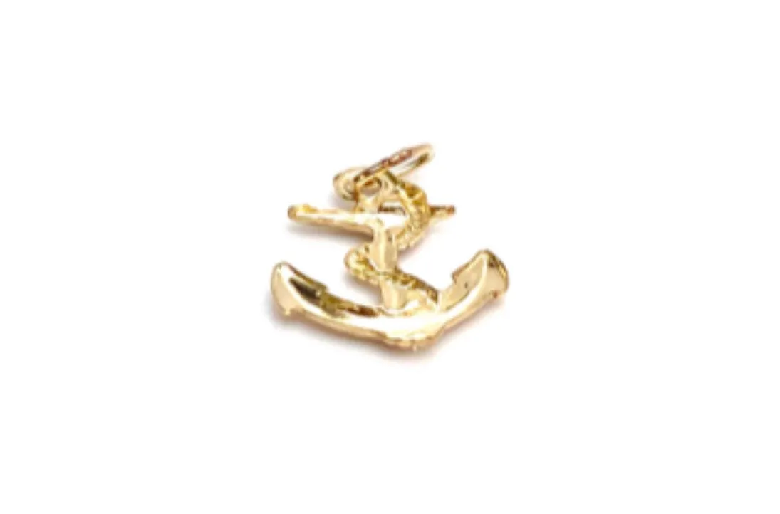 14KGF Anchor and Snake Charm 1037-C