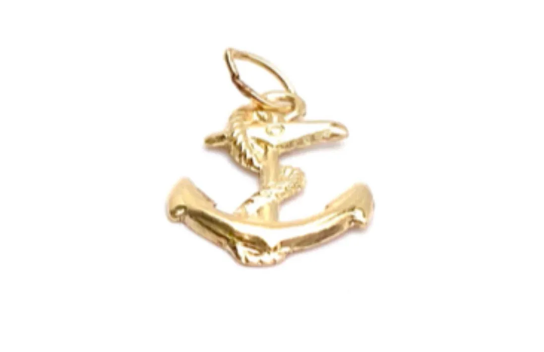 14KGF Anchor and Snake Charm 1037-C