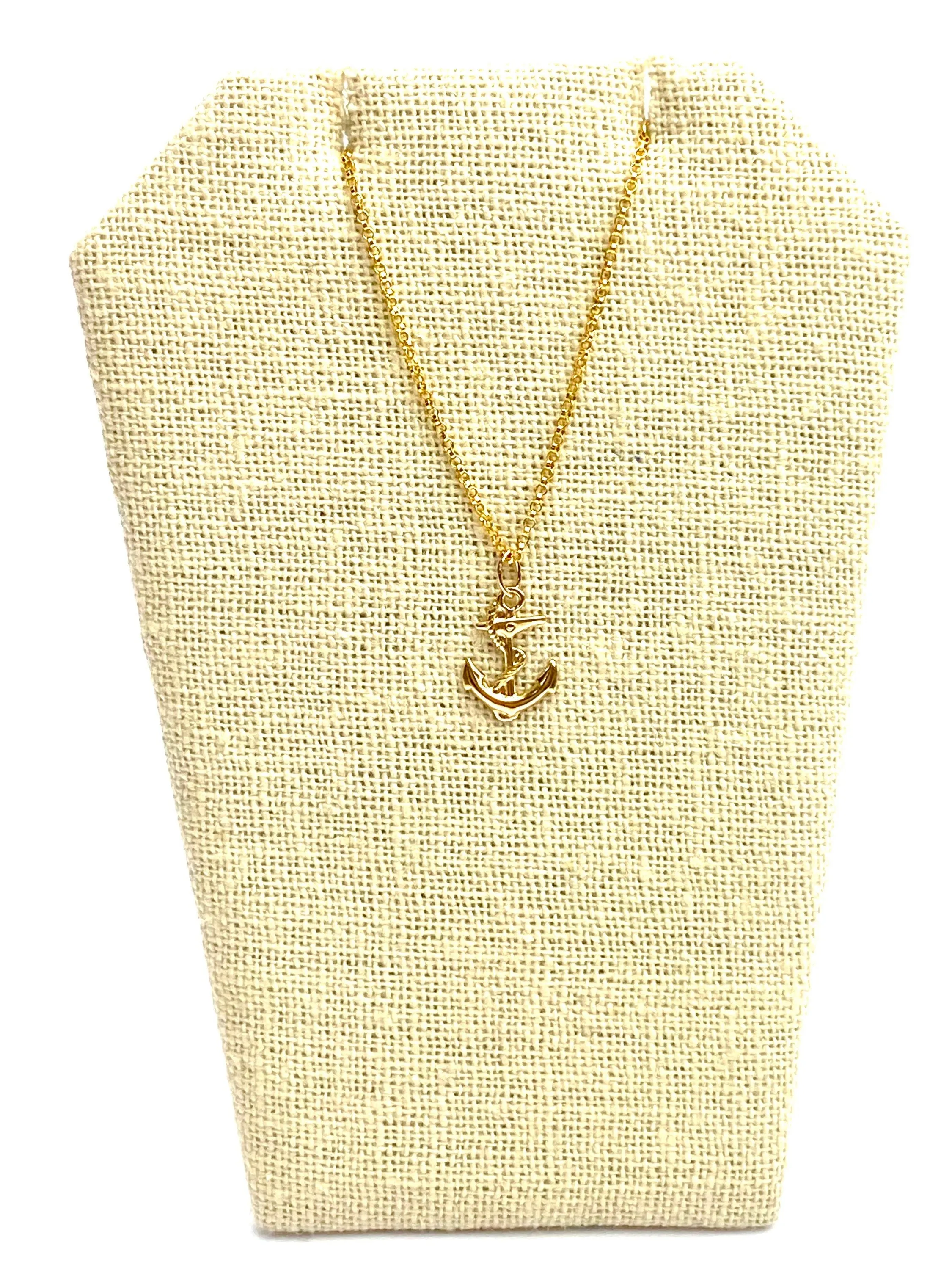 14KGF anchor and snake charm , Sku#1037-C