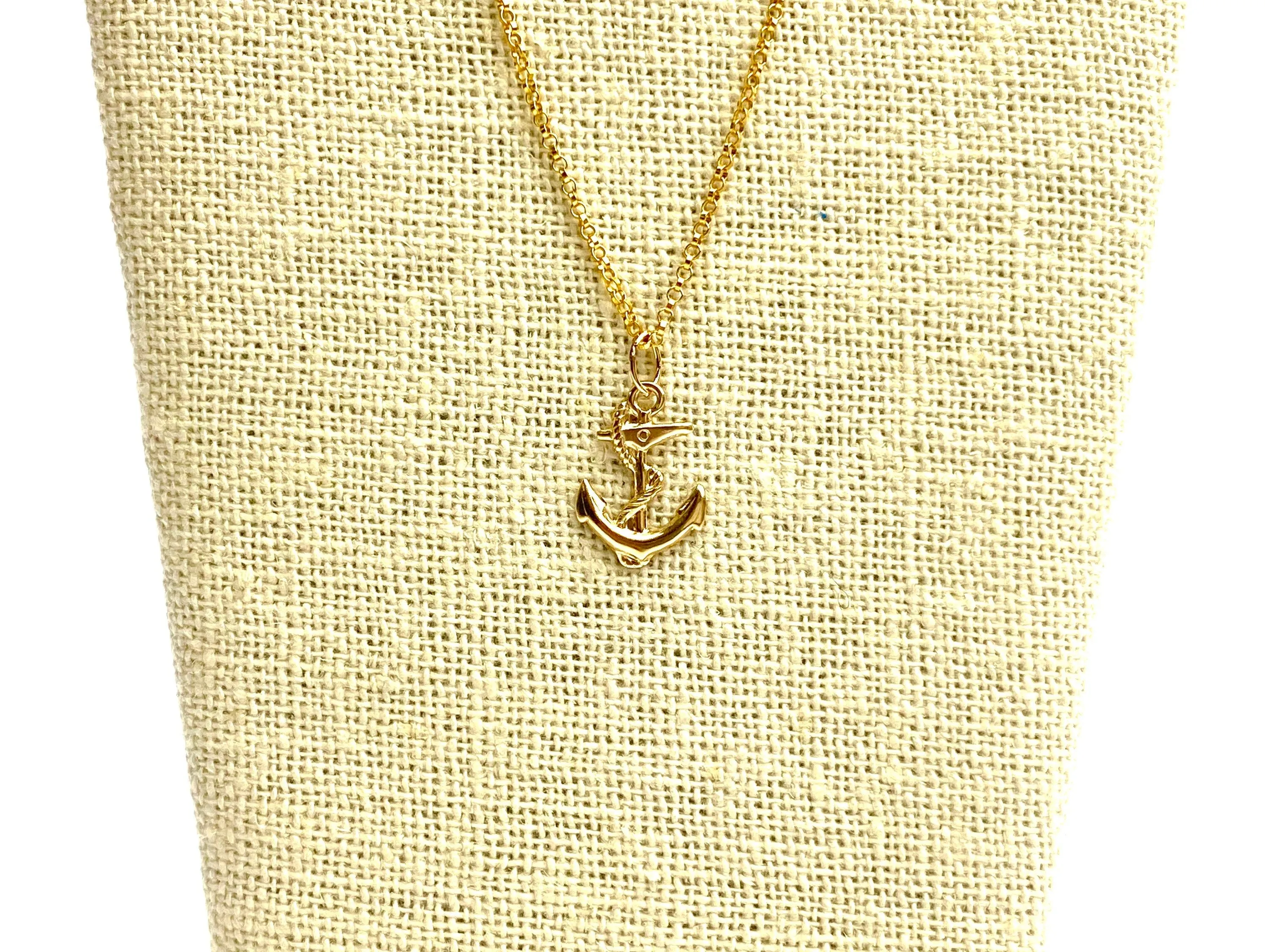 14KGF anchor and snake charm , Sku#1037-C