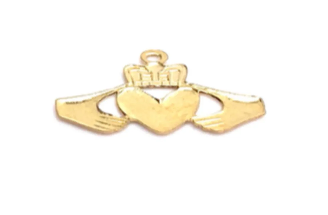 14KGF Claddagh Charm 529