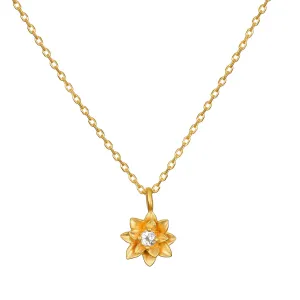16” Soul Renew Gold Lotus Necklace