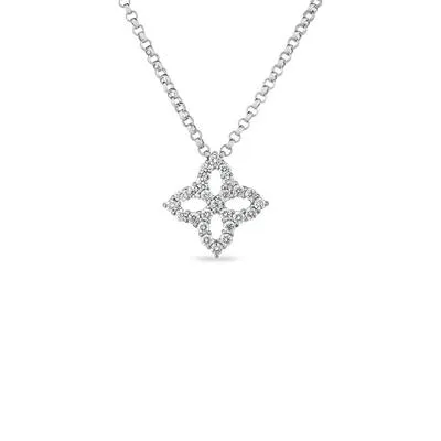 18K Princes Flower Pendant on Chain