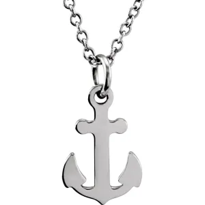 18k Yellow Gold Vermeil Tiny Posh Petite Anchor 16-18" Necklace