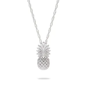 18" Pineapple Pendant with Chain in Sterling Silver - 18mm