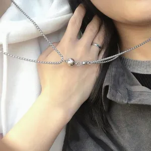 2 Pcs Magnetic love Couples Pendant