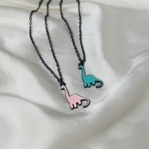2 Piece Dinosaur Friendship Necklace Set - Bestie Necklace,Matching Necklaces,2 Best Friends Necklace,Novelty Friendship Necklace Set,Gift