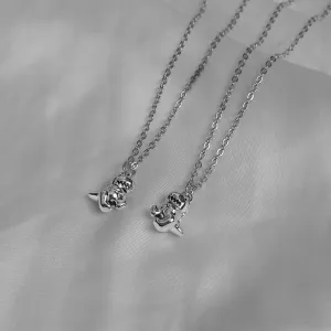 2 Piece Dinosaur Friendship Necklace Set - Bestie Necklace,Matching Necklaces,2 Best Friends Necklace,Novelty Friendship Necklace Set,Gift
