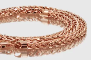 2.5mm - 5.5mm Wheat Chain Necklace - 10k Rose Gold