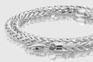 2.5mm - 5.5mm Wheat Chain Necklace - 14k White Gold