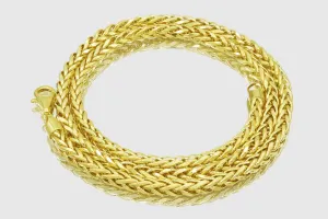 2.5mm - 5.5mm Wheat Chain Necklace - 14k Yellow Gold