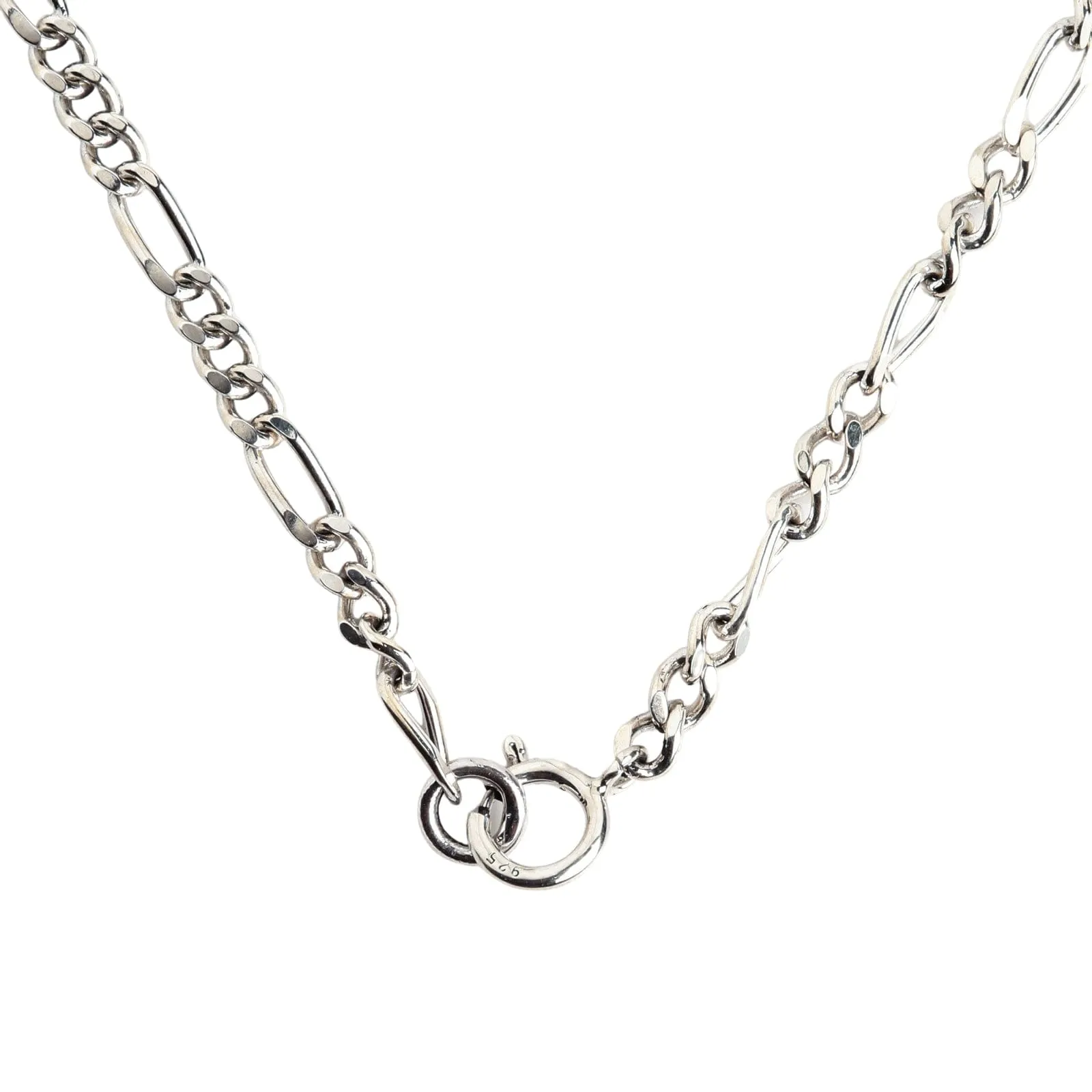 2mm sterling silver figaro link chain necklace