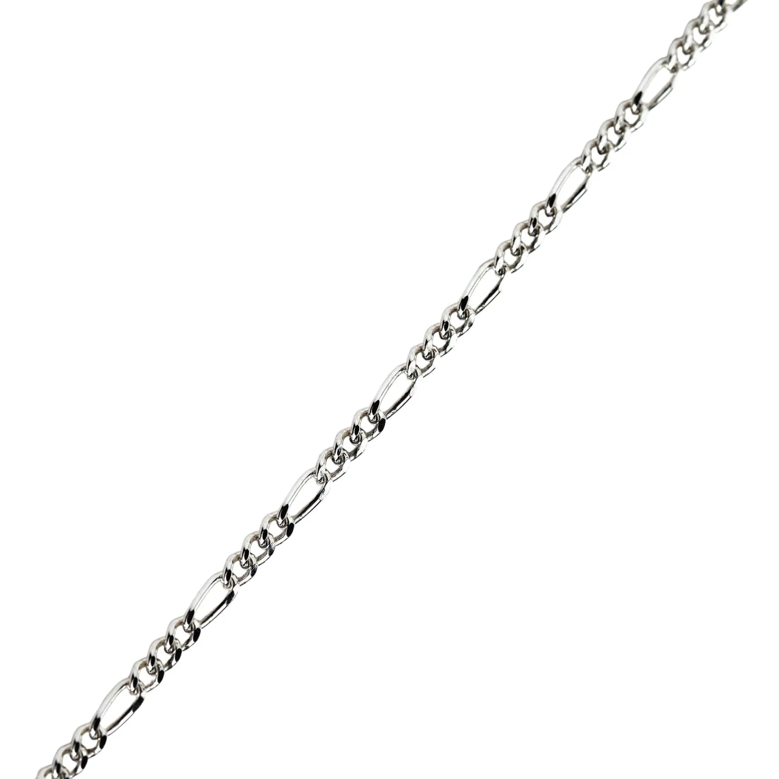 2mm sterling silver figaro link chain necklace