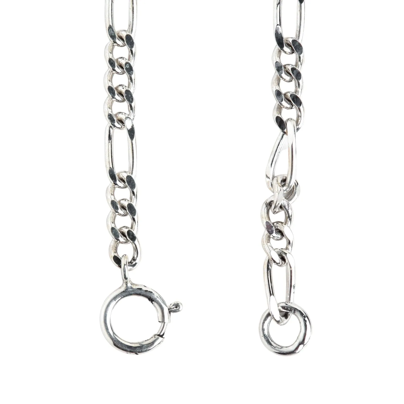 2mm sterling silver figaro link chain necklace