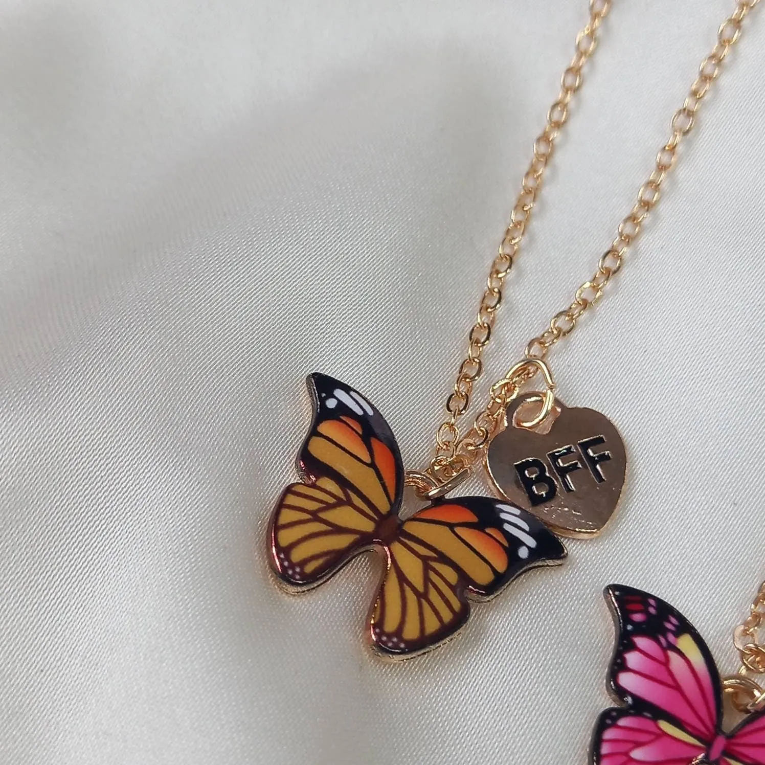 3 Piece Friendship Necklace Set - Butterfly Necklace,Matching Necklaces,Friends Necklaces,Novelty Friendship Necklace Set,Gifts For Friends
