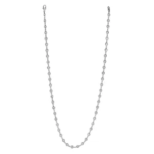 3.05 Carat Diamond by the Yard Necklace G SI 14K White Gold 18 inches