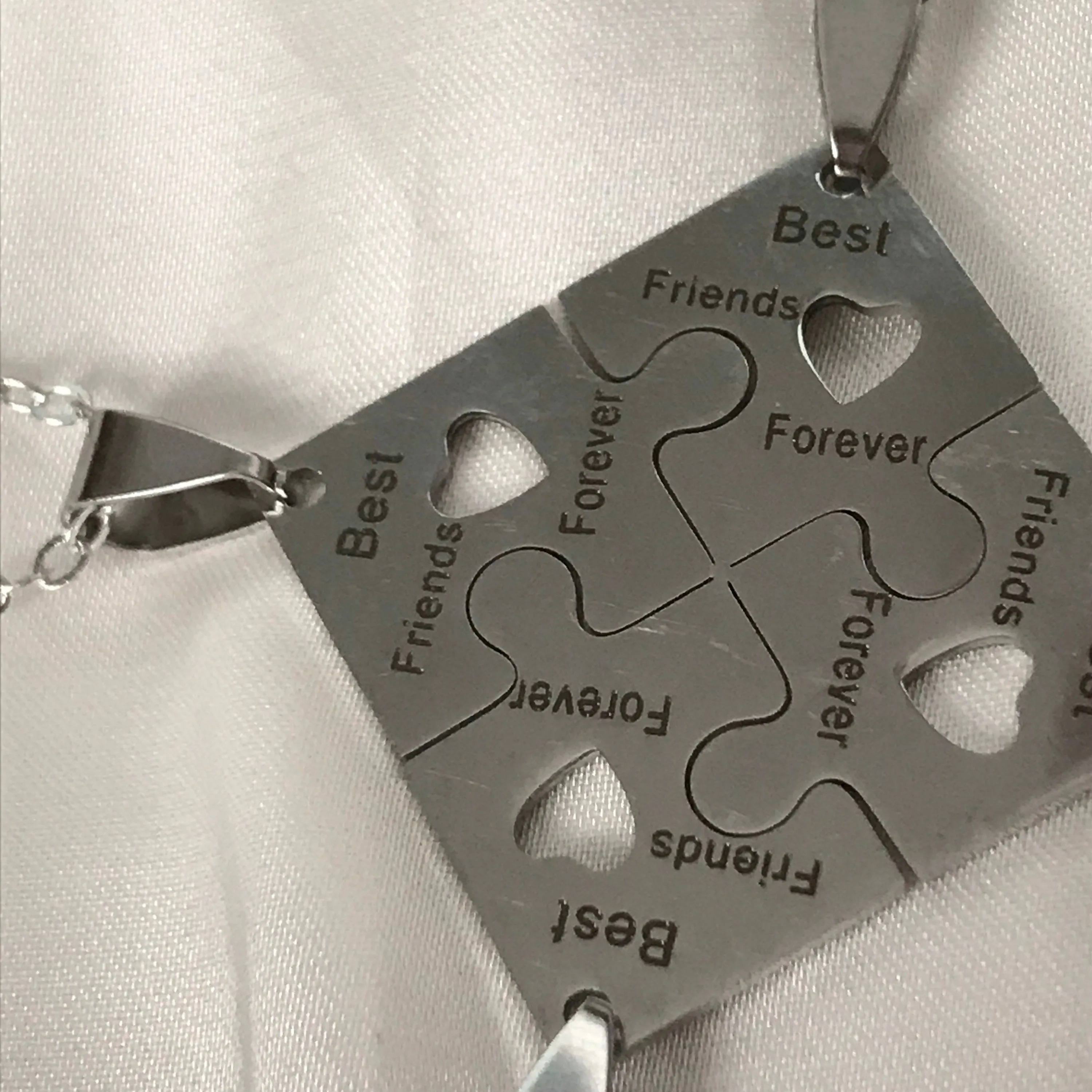 4 Piece Friendship Necklace Set - Bestie Necklace, Matching Necklaces, 4 Best Friends Necklace, Four Piece Friendship Necklace Set, Gift