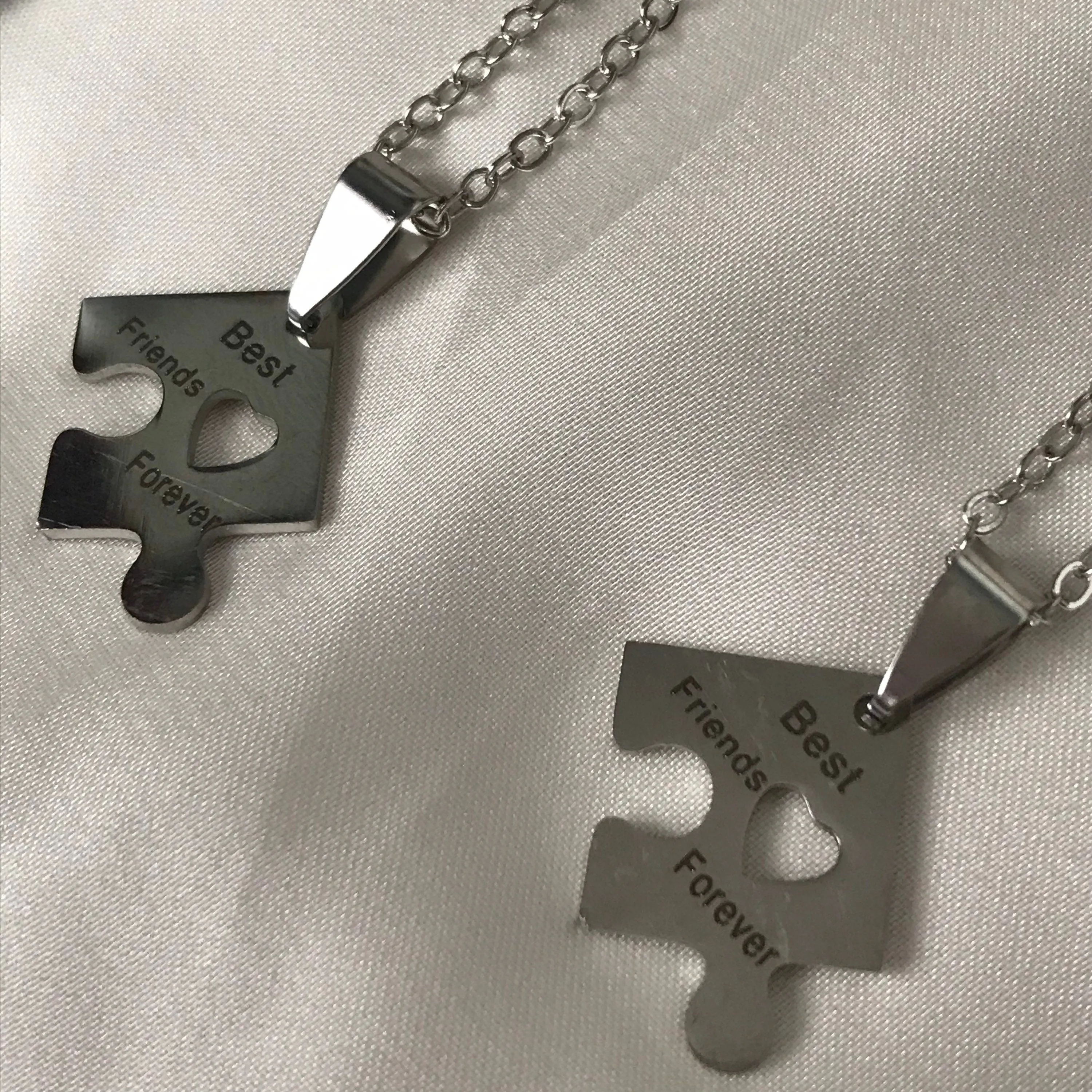 4 Piece Friendship Necklace Set - Bestie Necklace, Matching Necklaces, 4 Best Friends Necklace, Four Piece Friendship Necklace Set, Gift