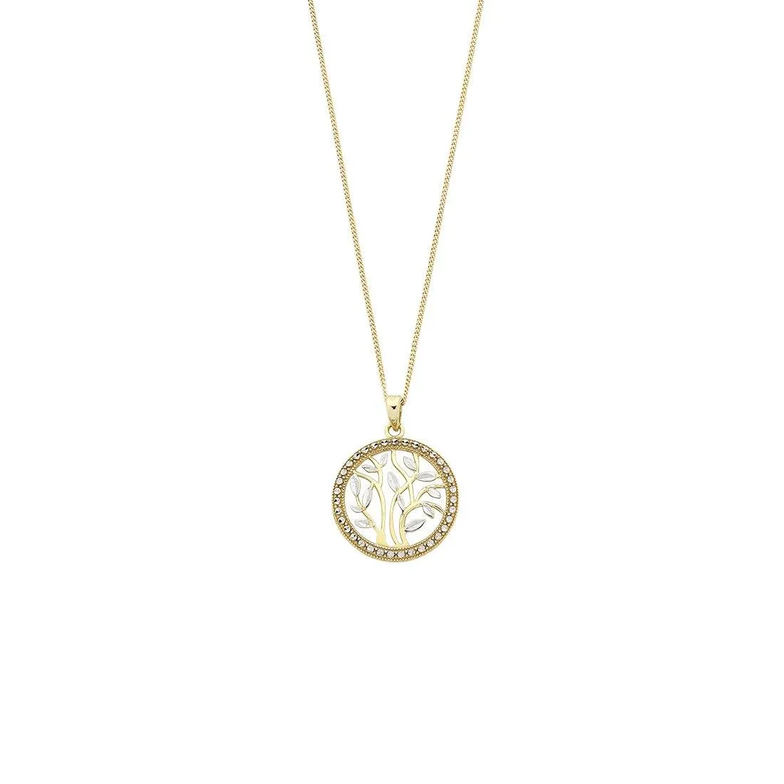 9ct Two Tone Tree Of Life Pendant